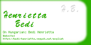 henrietta bedi business card